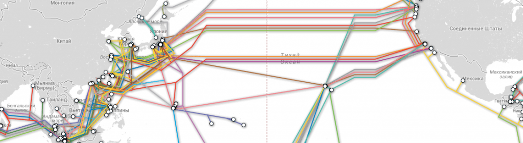 Трансокеанский кабель от Южной Кореи до США