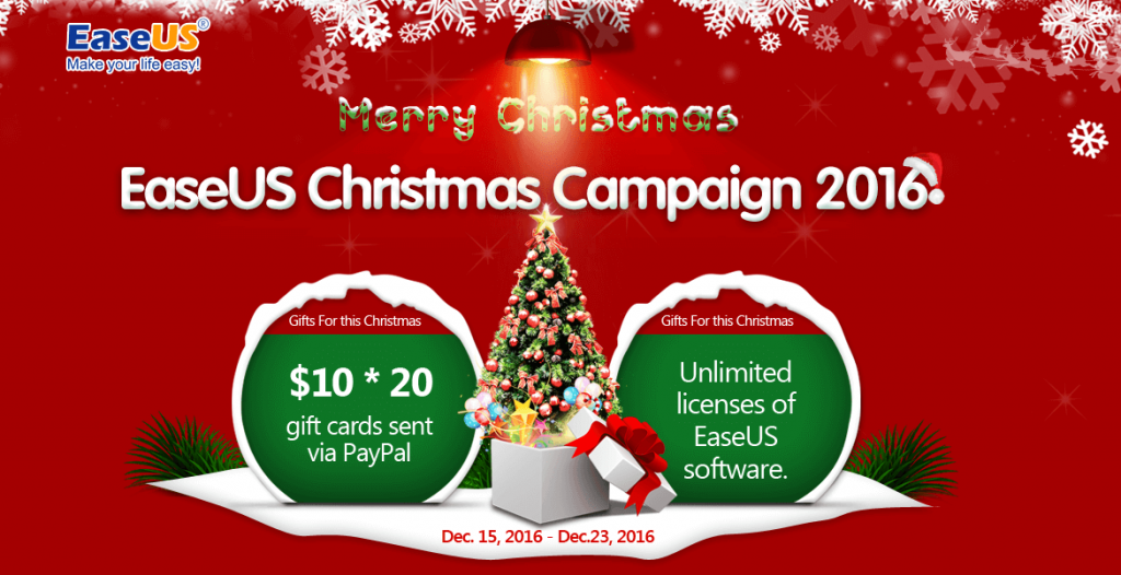 Програмное обеспечение от EaseUS к Новому году и Рождеству