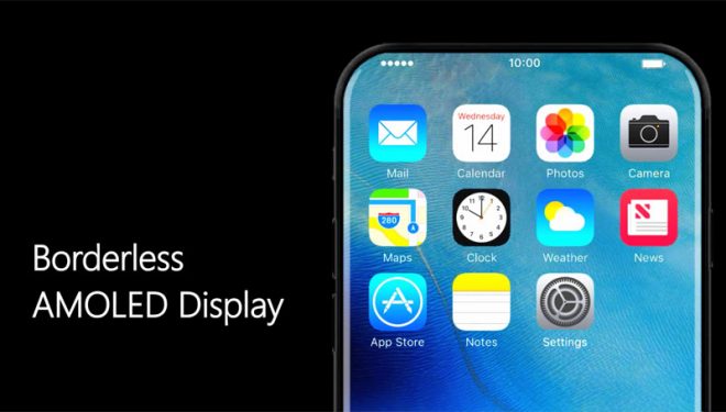 Новый концепт iPhone 8 c безрамочным экраном и iOS 11
