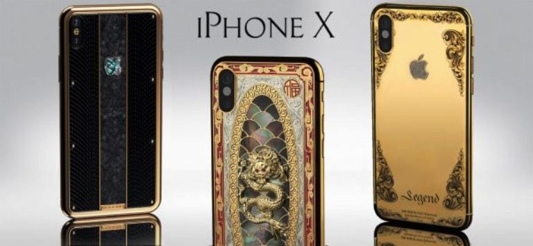 Представлены золотые iPhone X с драгоценными камнями