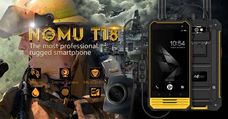 Новый смартфон Nomu T18 с стандартом MIL-STD-810G