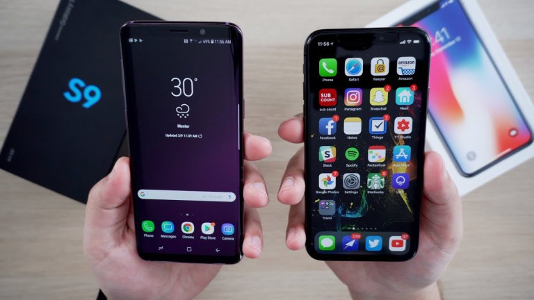 Galaxy S9+ против iPhone X: кто быстрее?