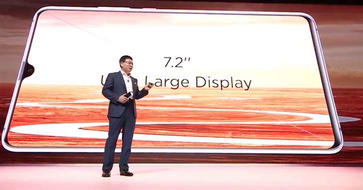 Huawei Mate 20X получил 7,2-дюймовый экран