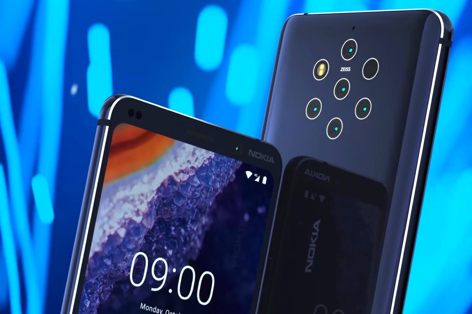 Nokia 9 с пятью камерами на изображении