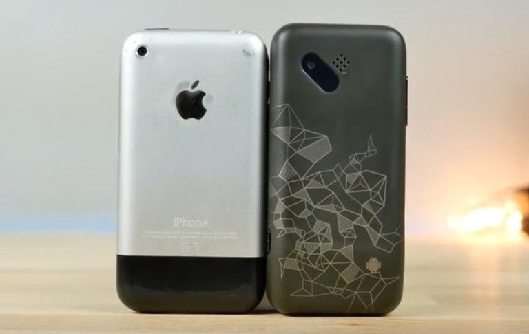 Сравнение первого iPhone и первого смартфона на Android
