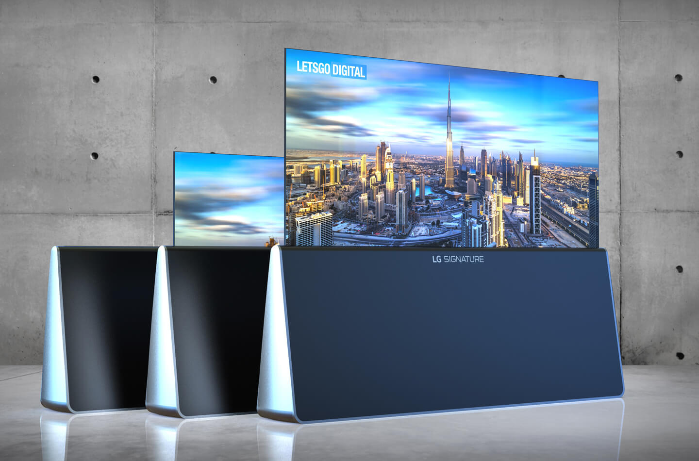 Телевизоры модели LG OLED с круглым экраном