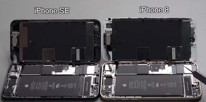 Відео розібраного iPhone SE підтвердило схожість з iPhone 8