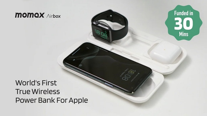 MOMAX Airbox — акумулятор бездротової зарядки для пристроїв Apple