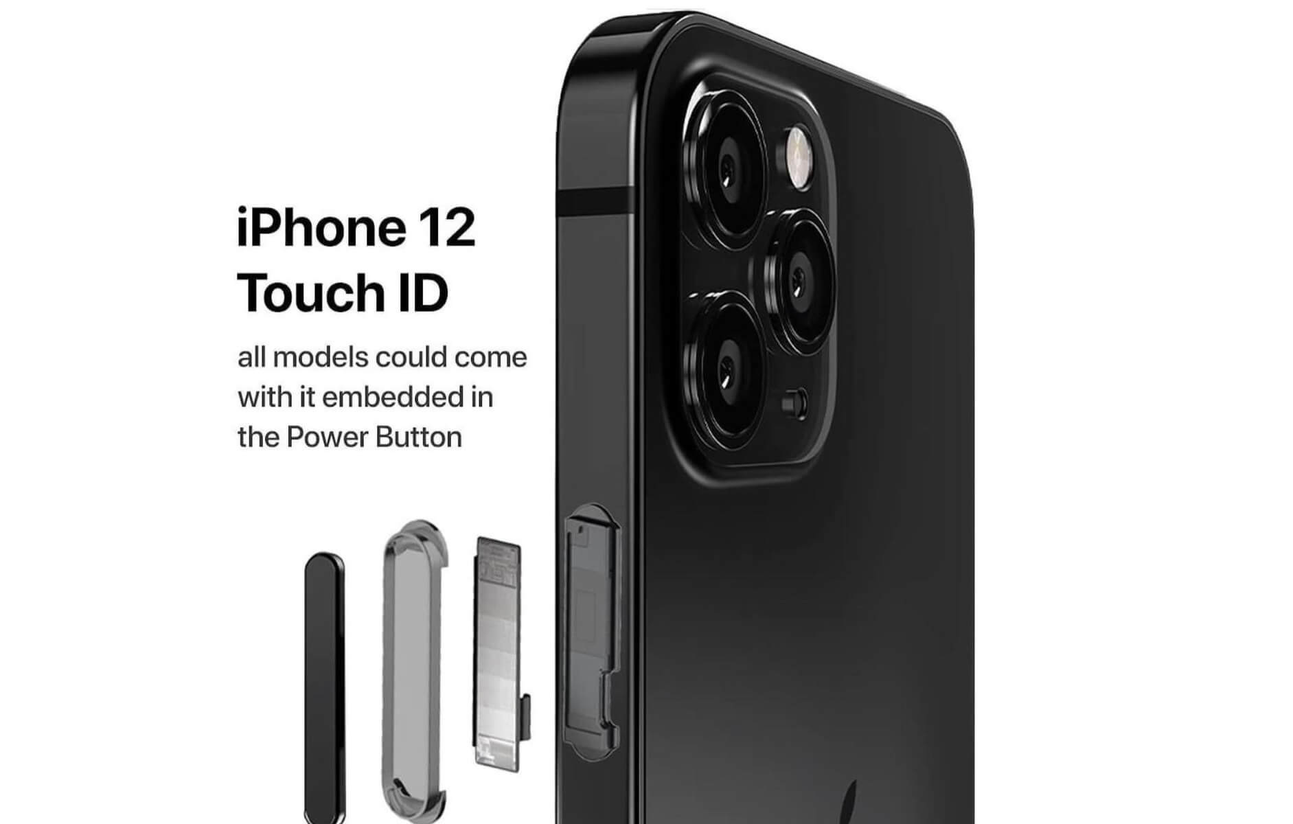 Показано iPhone 12 з боковим сканером Touch ID на новому зображенні