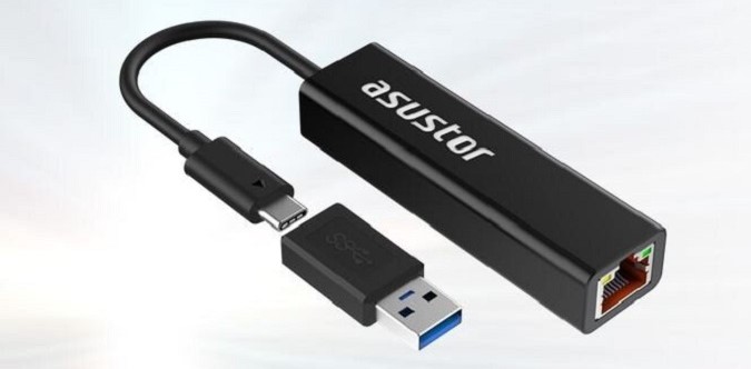 Адаптер Asustor AS-U2.5G2 дозволяє перетворити порт USB 3.2 Gen1 в порт 2,5 GbE