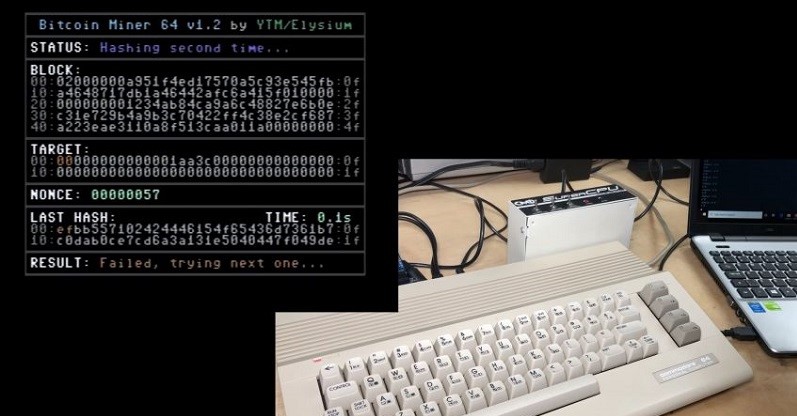 39-річний комп’ютер Commodore 64 навчили майніть Bitcoin