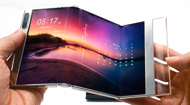Samsung показала гнучкий S-подібний екран і 17″ складаний дисплей