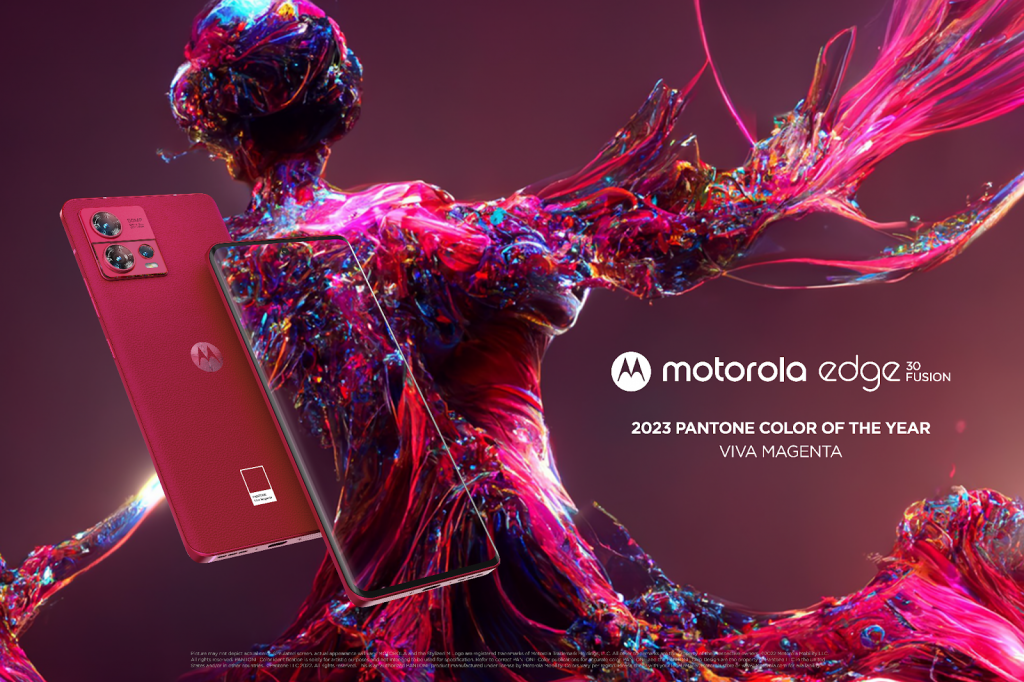 Представлений Motorola Edge 30 Fusion у кольорі Viva Magenta