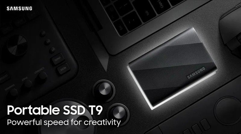 Samsung випустила накопичувачі Portable SSD T9 зі швидкістю до 2000 Мбайт/с