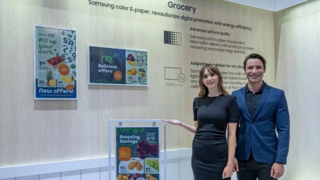 Samsung представляє свій перший кольоровий телевізор E-Paper