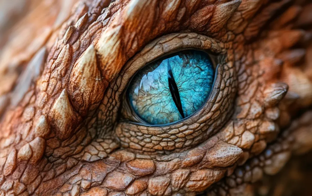 Scientists have shown a creature that looks like a blue-eyed dragon