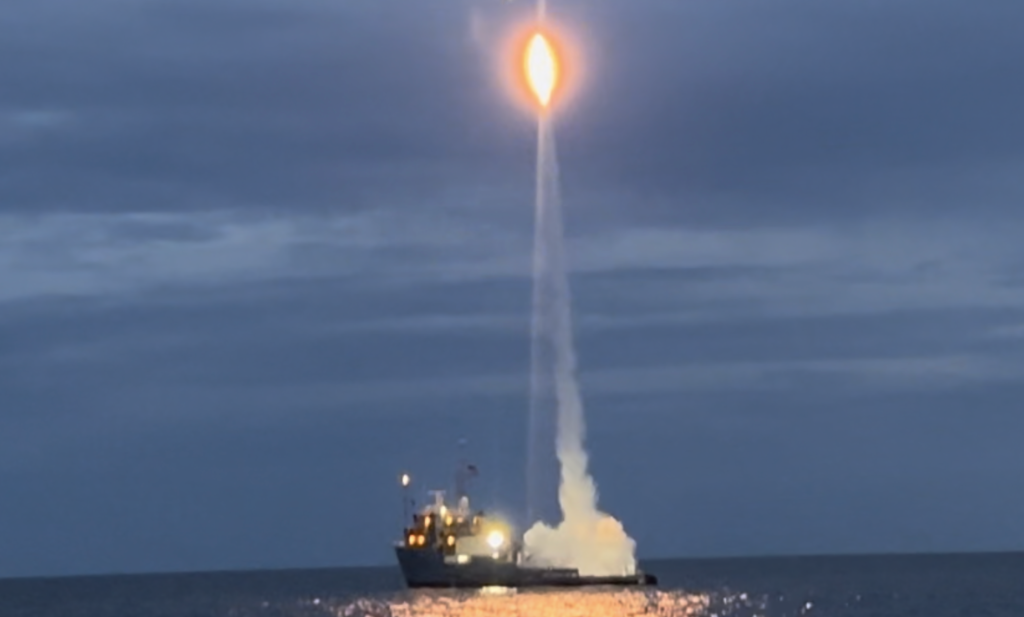 Evolution Space випробовує ракету на морській платформі Spaceport Company