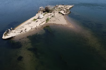 Аномальна посуха оголила корабель, що затонув у 1945 році